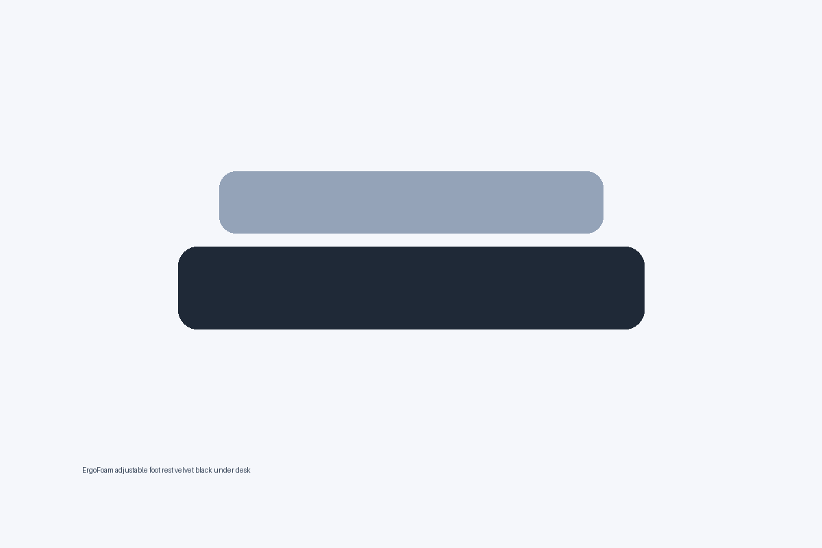 ErgoFoam adjustable foot rest velvet black under desk